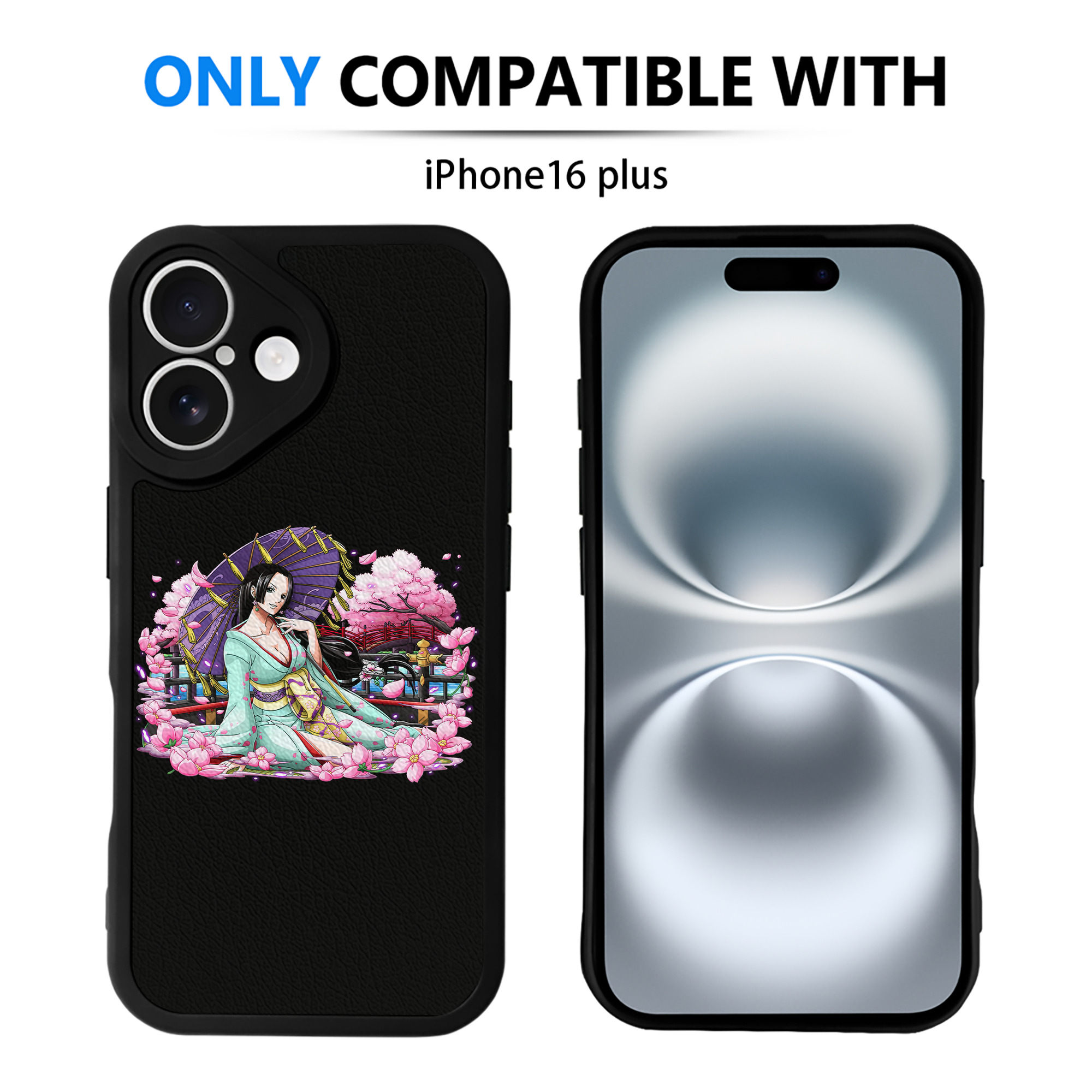 （画像用） ワンピース ボア・ハンコック ONE PIECE Boa·Hancock 【iPhone 16シリーズ対応】シリコンスマホケース（レザー調） 材質：シリコン